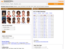 Tablet Screenshot of basketball-reference.com